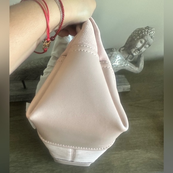 MICHAEL KORS NICOLE PINK SUEDE/LEATHER MEDIUM SHOULDER TOTE BAG - Picture 4 of 12